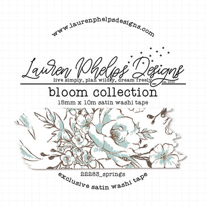 Bloom Collection Satin Washi Tapes 15mm