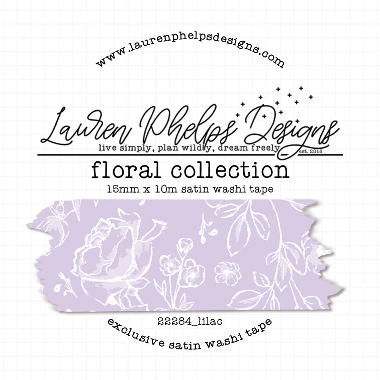 Floral Collection Satin Washi Tapes 15mm