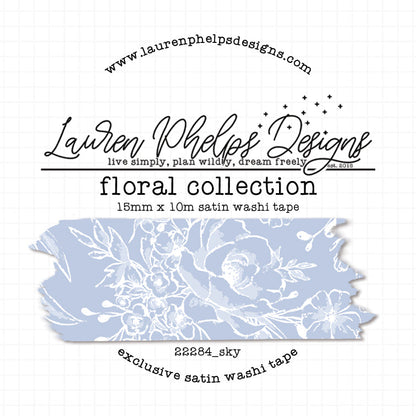 Floral Collection Satin Washi Tapes 15mm