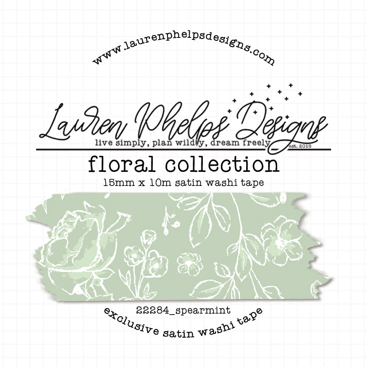 Floral Collection Satin Washi Tapes 15mm