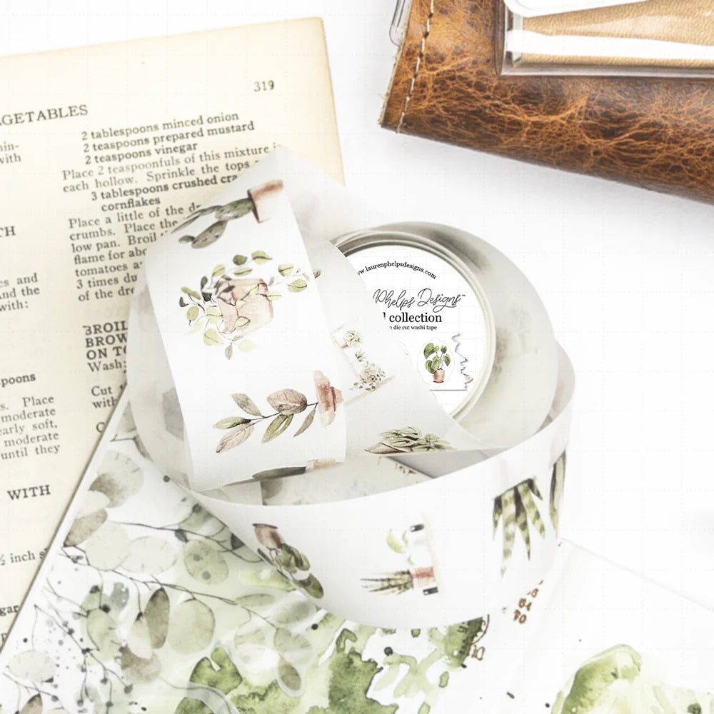 Planted 'Potted Love' Premium Satin Die Cut Washi 30mm