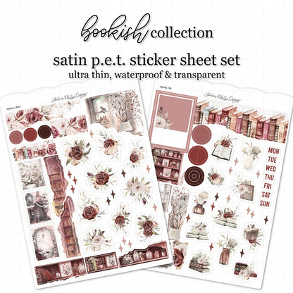Bookish Journaling Satin P.E.T. Sticker Sheet Set