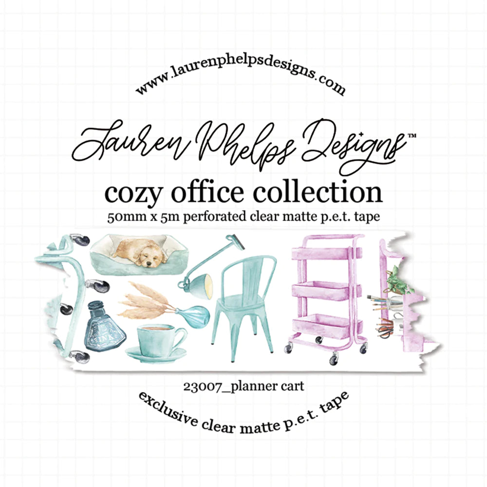 Cozy Office ‘Planner Cart’ Perforated Satin P.E.T. Tape 50mm