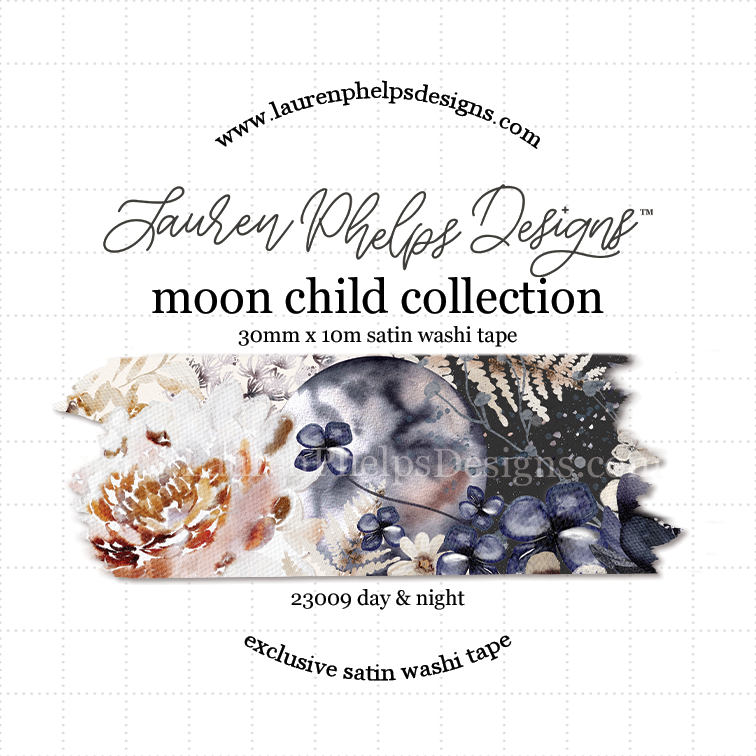 Moon Child Day & Night Satin Washi Tape 30mm