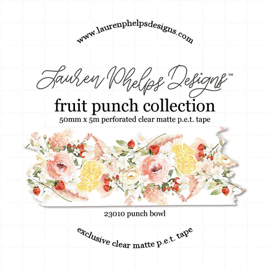 Fruit Punch Perforated Satin P.E.T. Tape 50mm