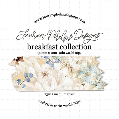 Breakfast 'Medium Roast' Premium Satin Washi 30mm