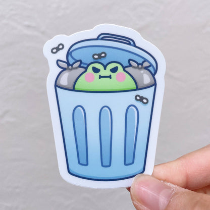 Garbage Can Matcha the Frog Vinyl Sticker