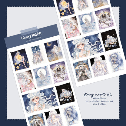 Starry Night II Sticker Sheet