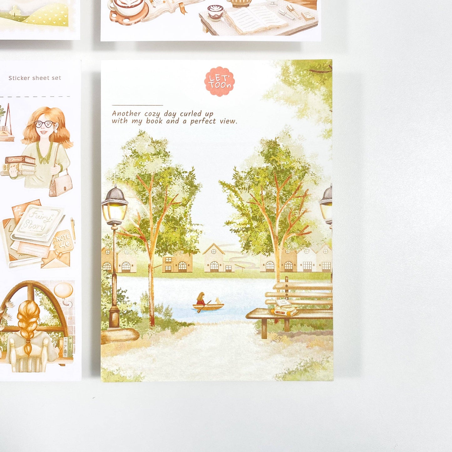 Lovely Reading Time - Sticker Sheet Set of 5 + Postcard