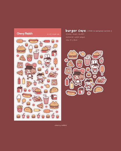 Burger Cafe (ver. 2) Sticker Sheet