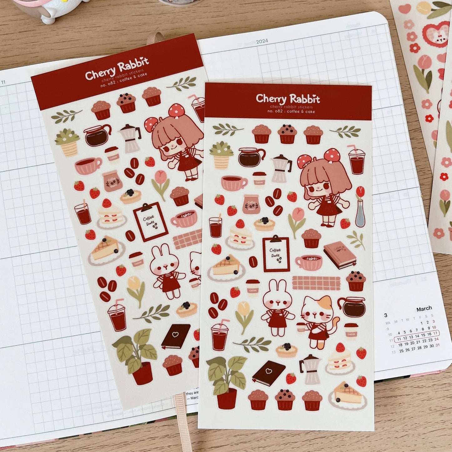 Coffee & Cake Sticker Sheet