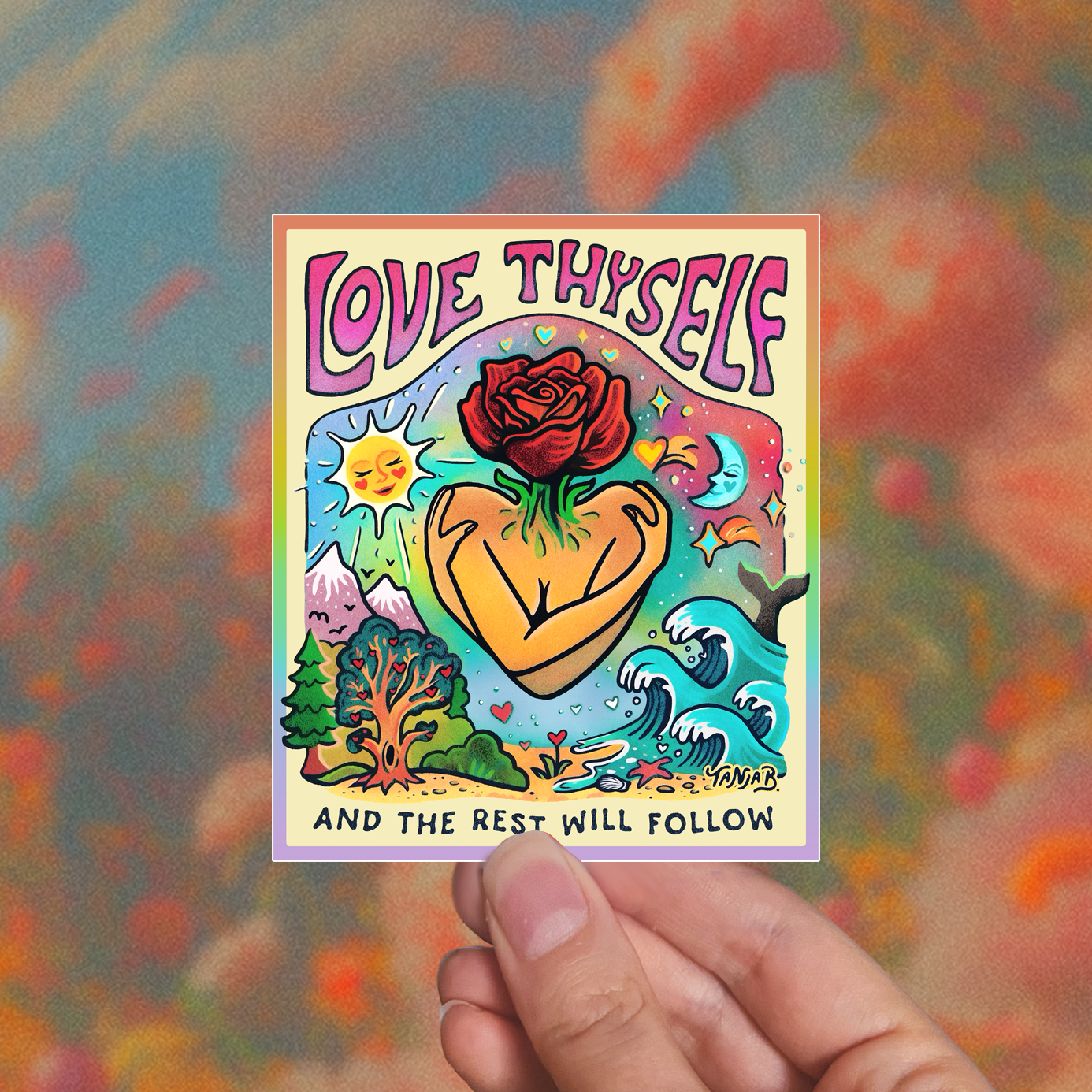 Love Thyself - Large Waterproof Sticker