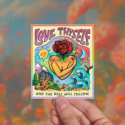 Love Thyself - Large Waterproof Sticker