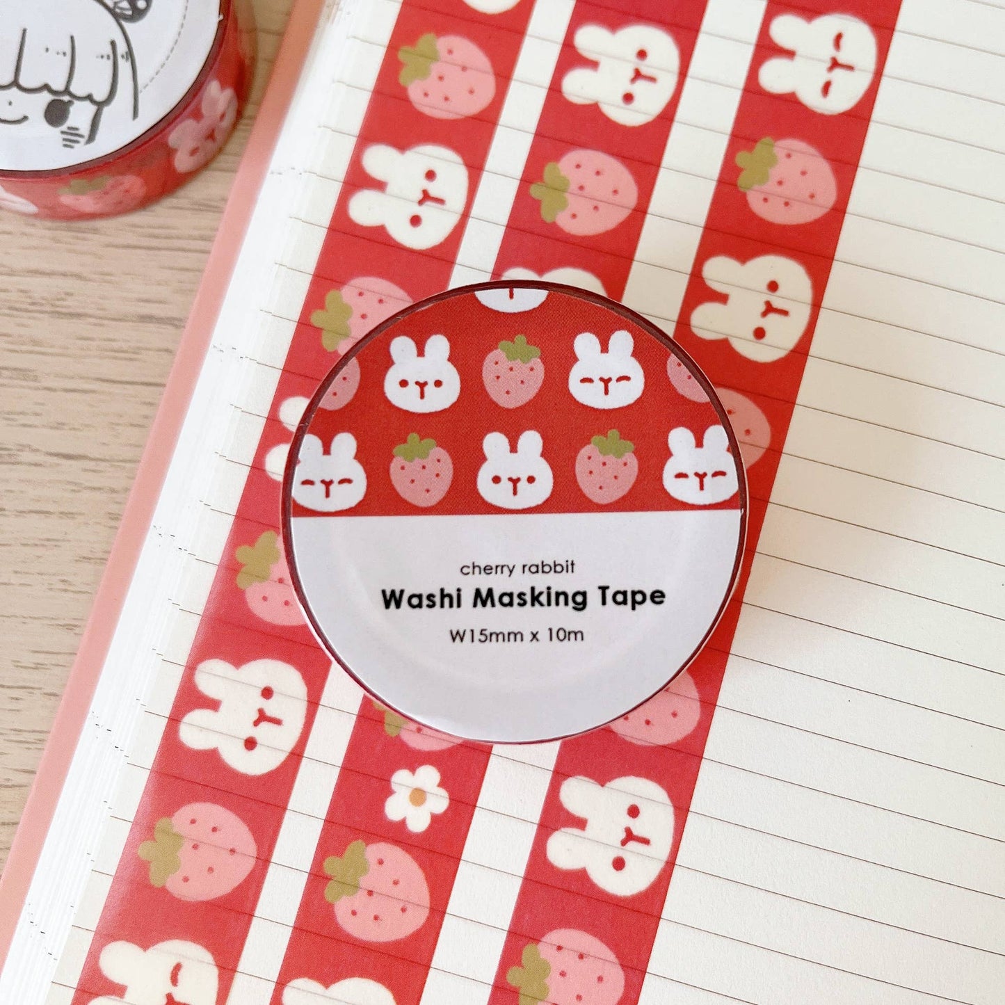 Strawberry Rabbit Washi Tape