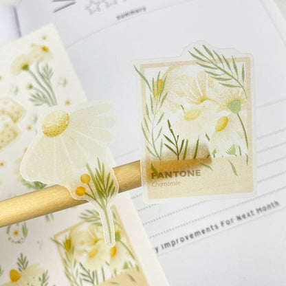 Chamomile & Sunflower - Semi-Transparent Sticker Sheets