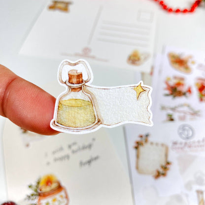 Magical Cozy Winter - Sticker Sheet Set of 5 + Postcard