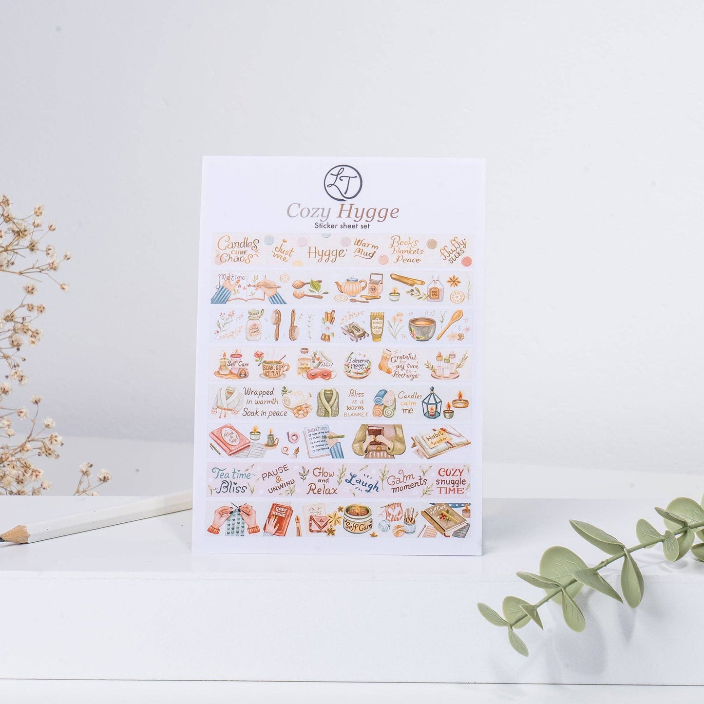 Cozy Hygge - Sticker Sheet Set of 5