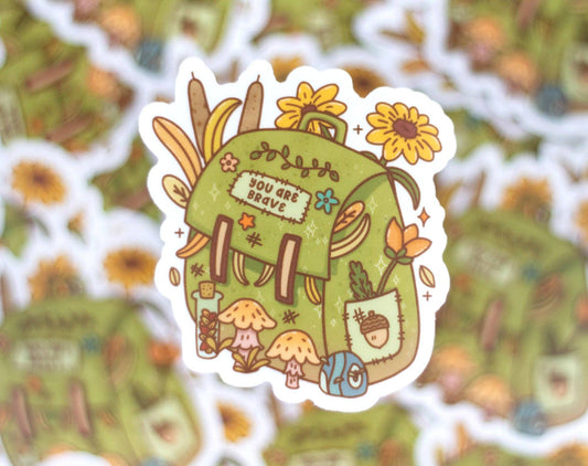 Nature Backpack Clear Sticker