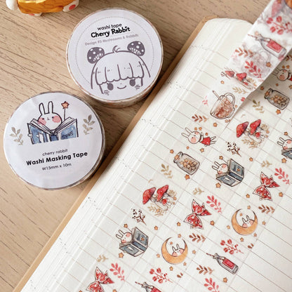 Mushroom & Rabbit Washi Tape