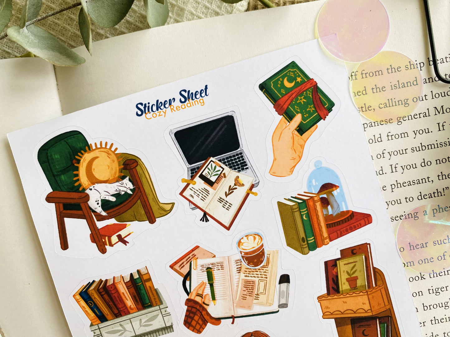 Cozy Reading - Sticker Sheet