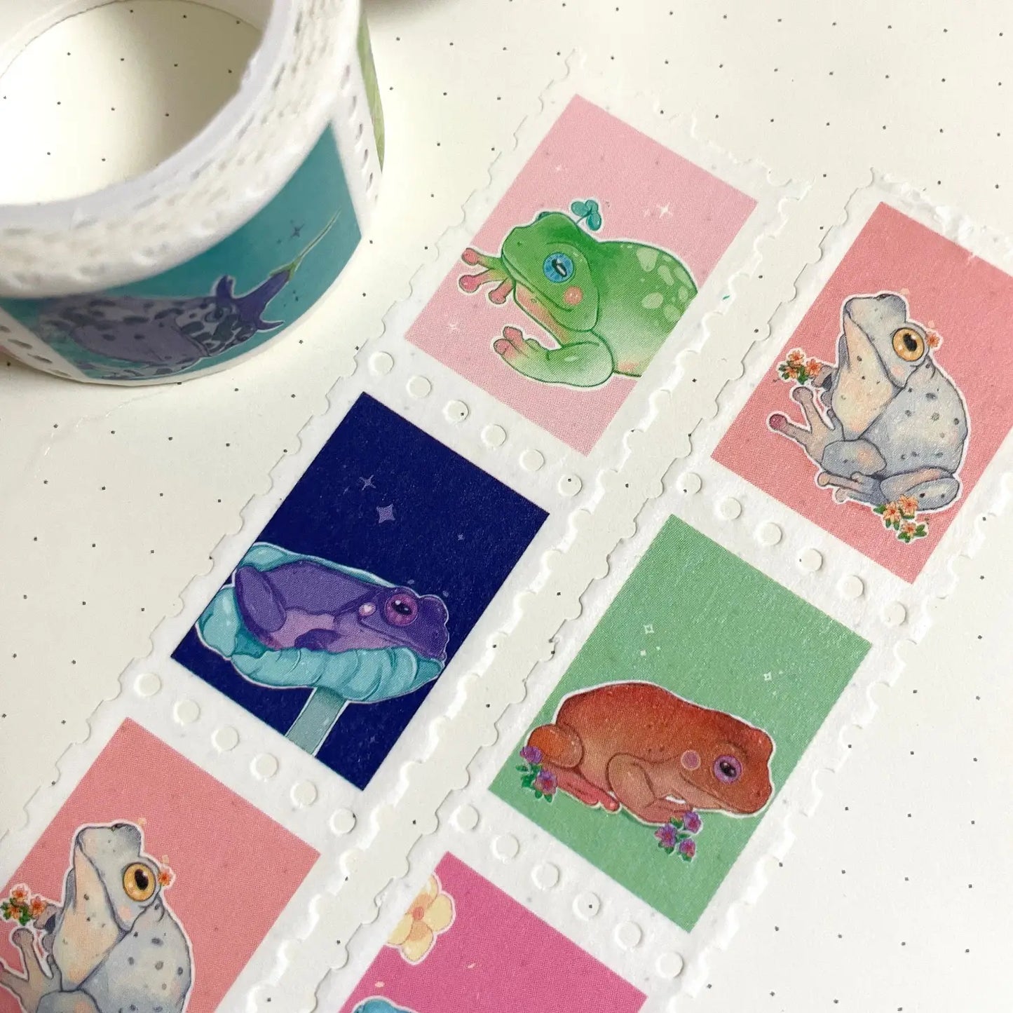Cute Frog Stamp Washi Tape