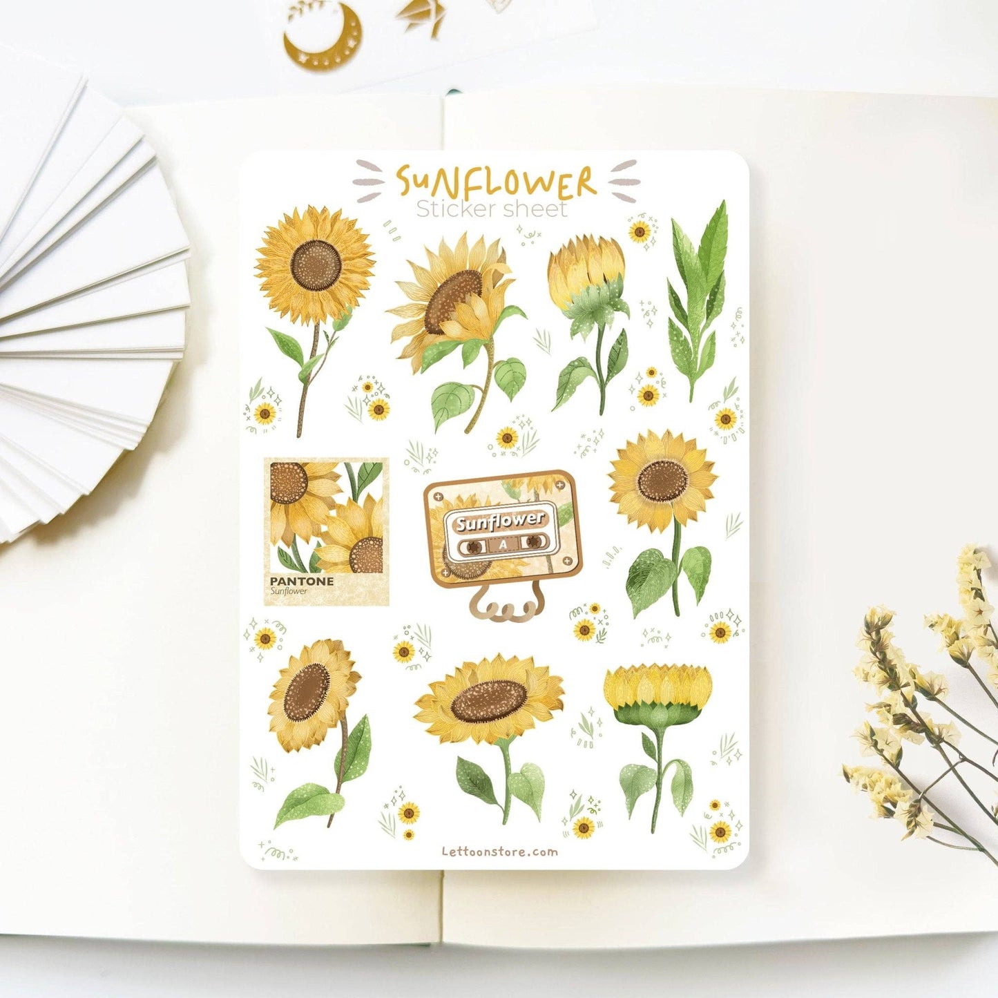 Chamomile & Sunflower - Semi-Transparent Sticker Sheets