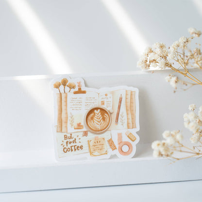 But First Coffee - Clear Vinyl Sticker