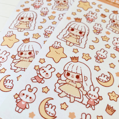 Star Girl Sticker Sheet