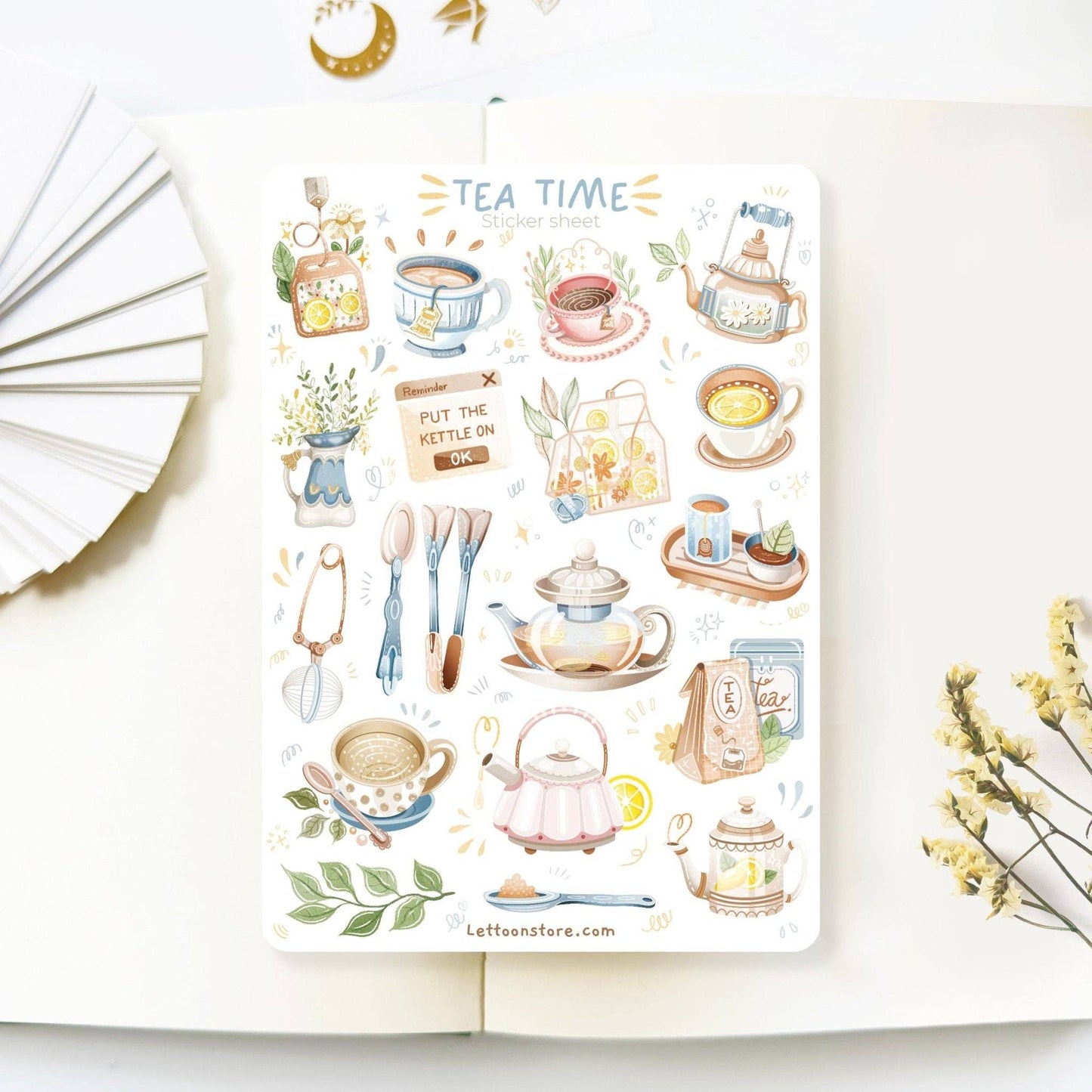 Tea Time - Semi-Transparent Sticker Sheet