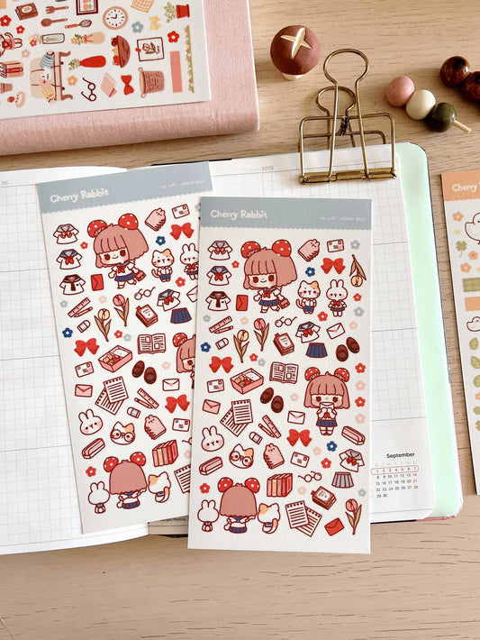 School Days Sticker Sheet