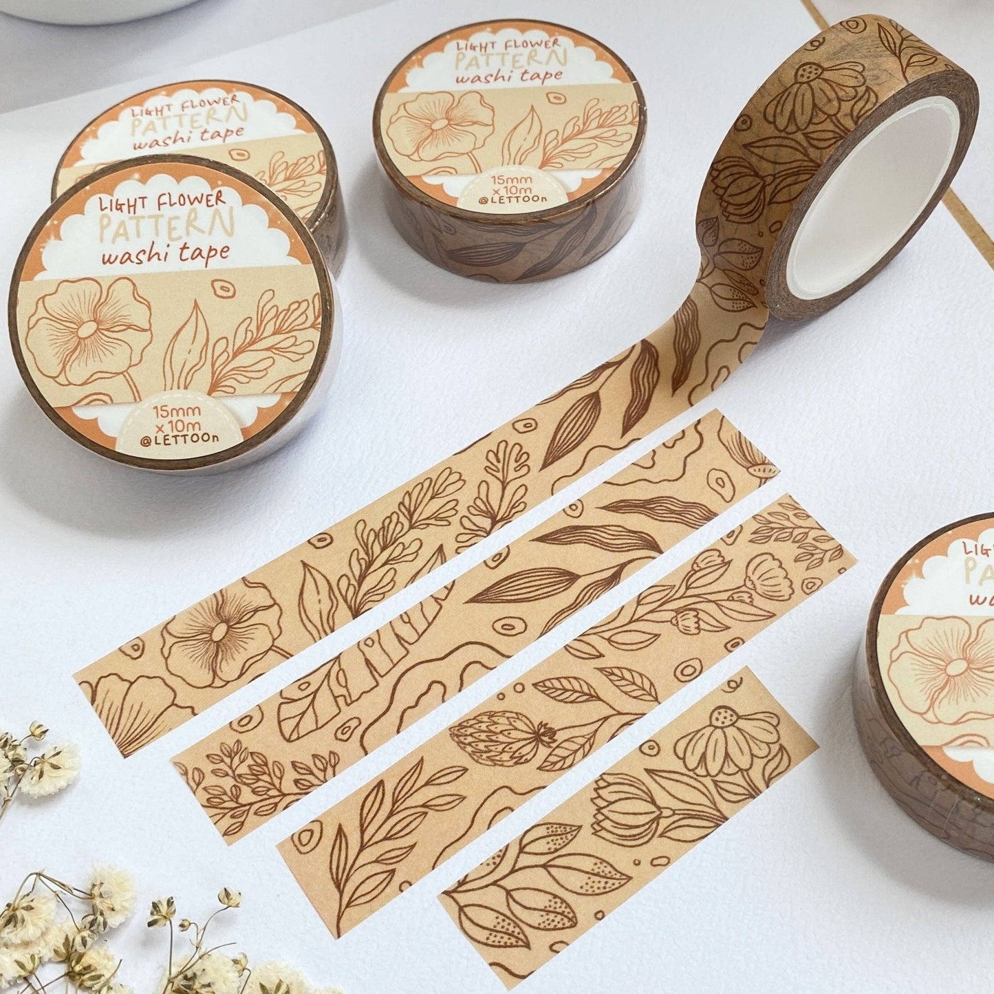 Light Flower Pattern - Washi Tape