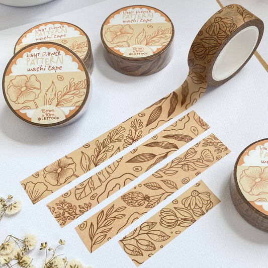 Light Flower Pattern - Washi Tape