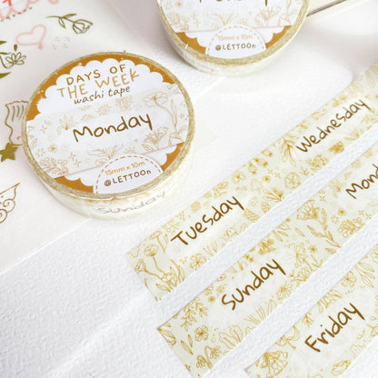 Days Of The Week - Washi Tape