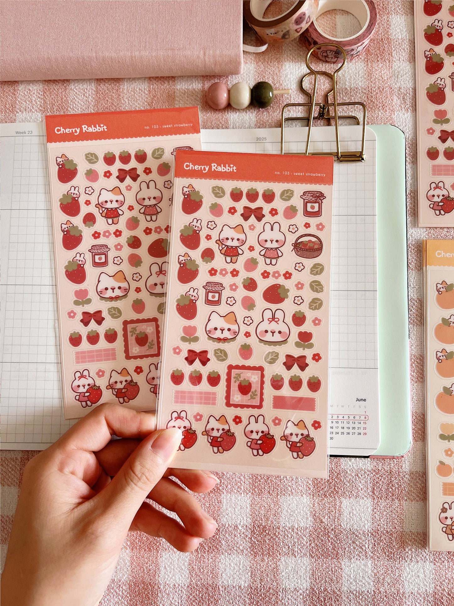 Sweet Strawberry Sticker Sheet