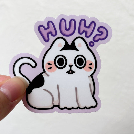 Huh? Cat Meme Vinyl Sticker