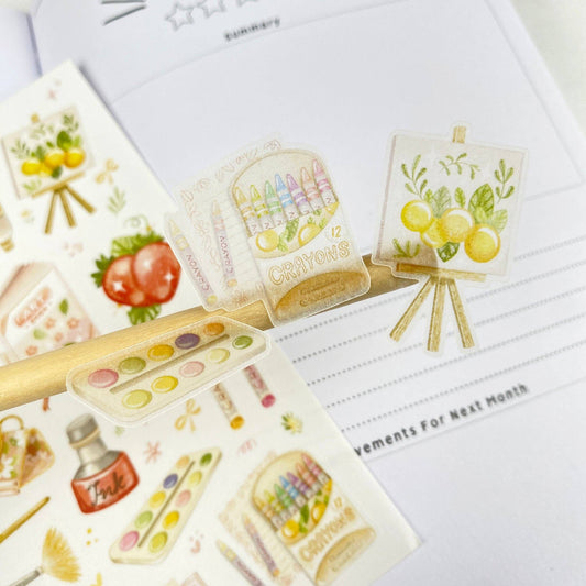 The Art of Summer - Semi-Transparent Sticker Sheet