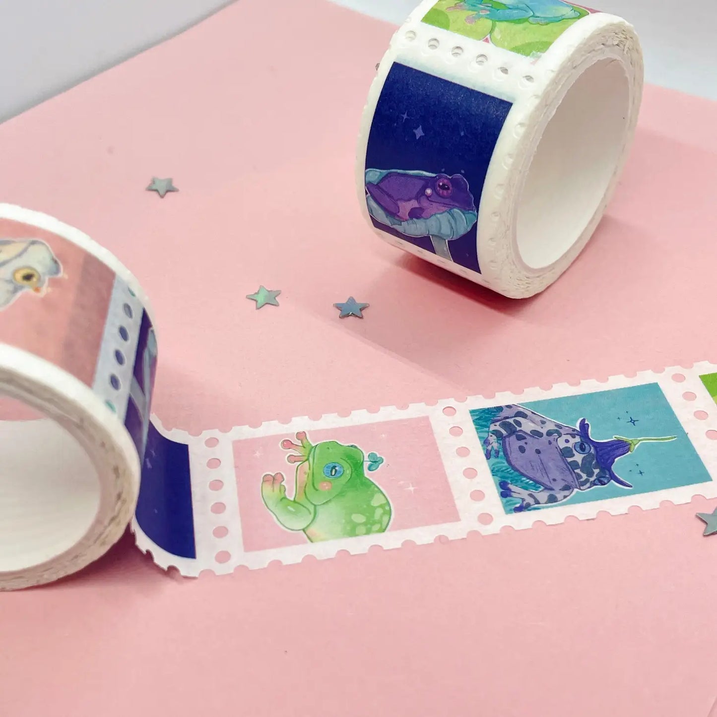 Cute Frog Stamp Washi Tape