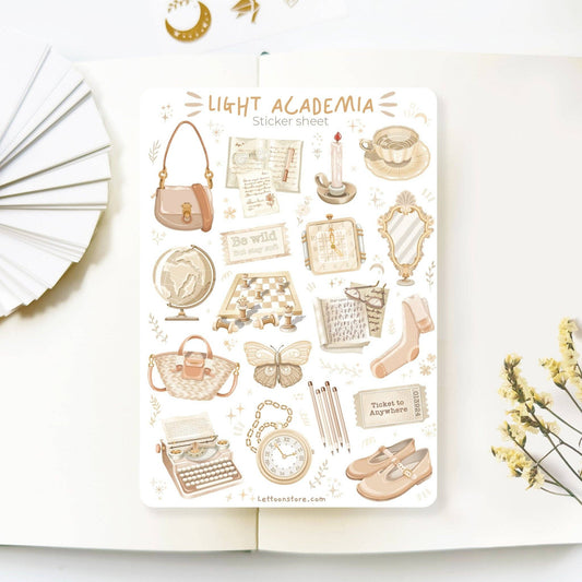 Dark & Light Academia - Semi-Transparent Sticker Sheets