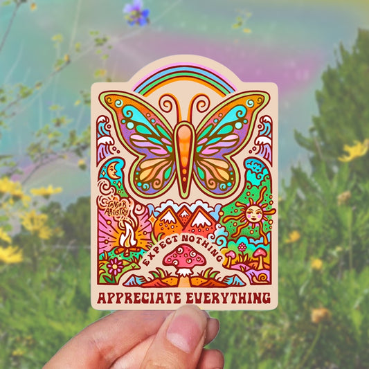 Appreciate Everything - Large Waterproof Sticker