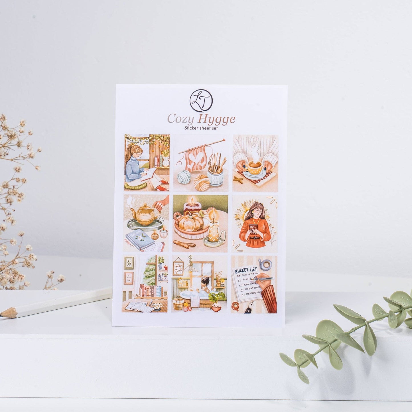 Cozy Hygge - Sticker Sheet Set of 5