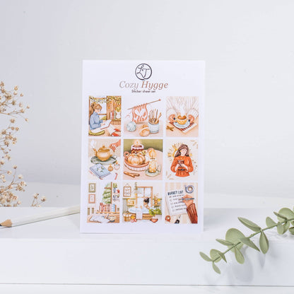 Cozy Hygge - Sticker Sheet Set of 5
