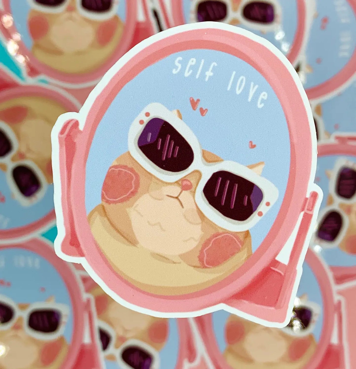 Self Love Cat Die Cut Sticker