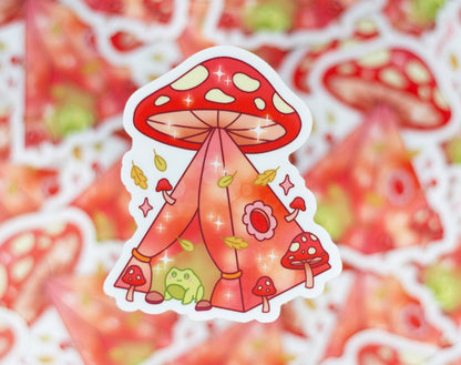 Mushroom Tent Sticker