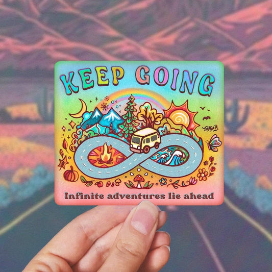 Keep Going - Large Waterproof Sticker