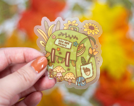 Nature Backpack Clear Sticker