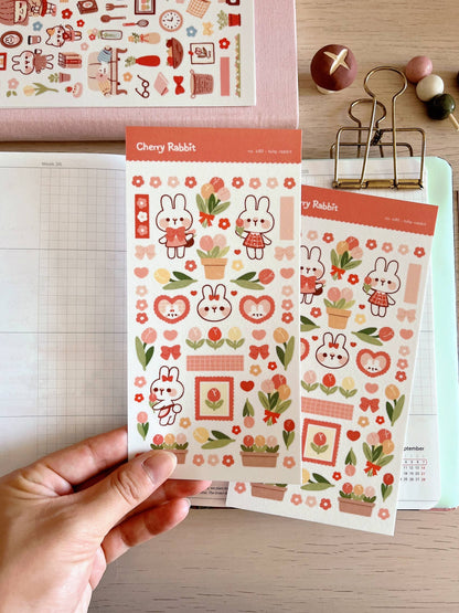 Tulip Rabbit Sticker Sheet