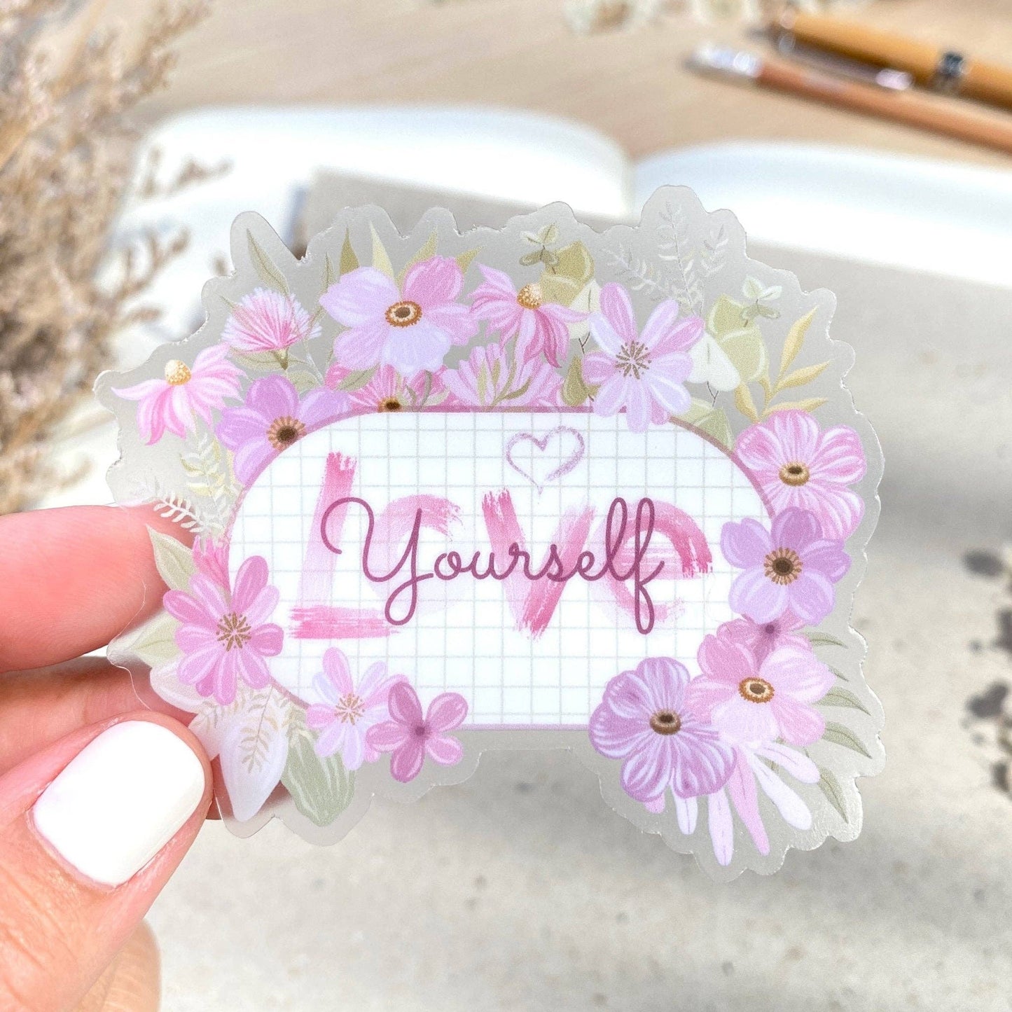 Love Yourself - Clear Vinyl Sticker
