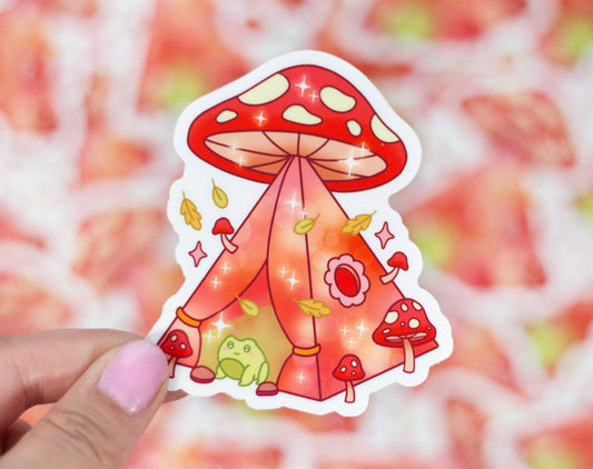 Mushroom Tent Sticker