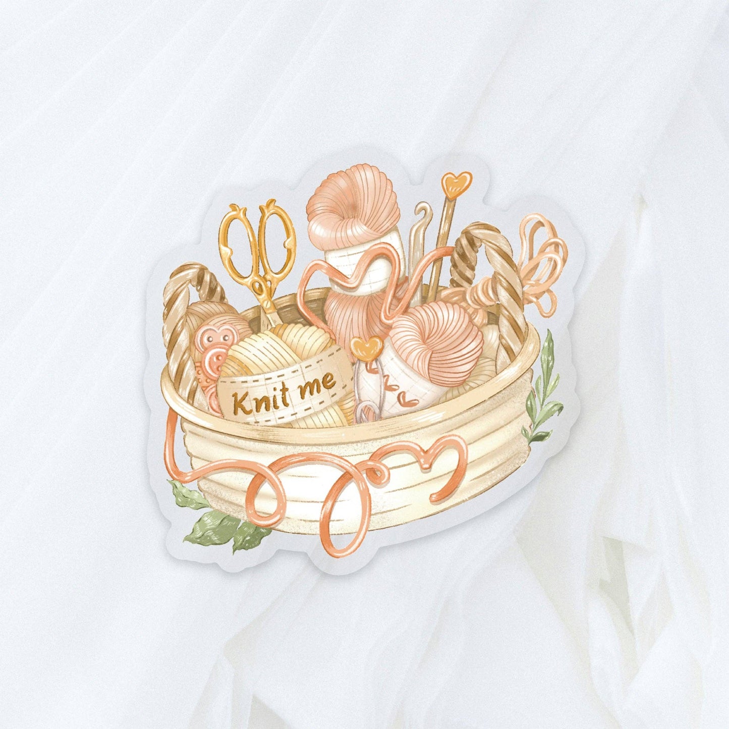 Knit Me - Clear Vinyl Sticker