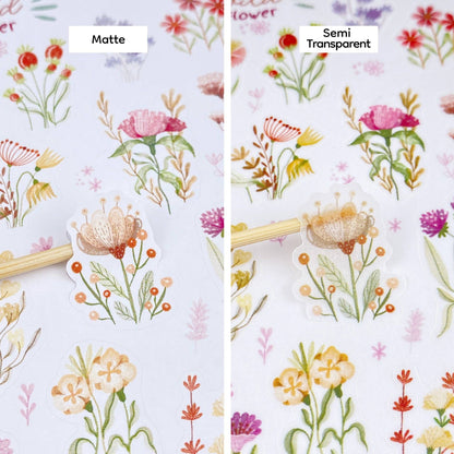 Wild Flower - Semi-Transparent Sticker Sheet
